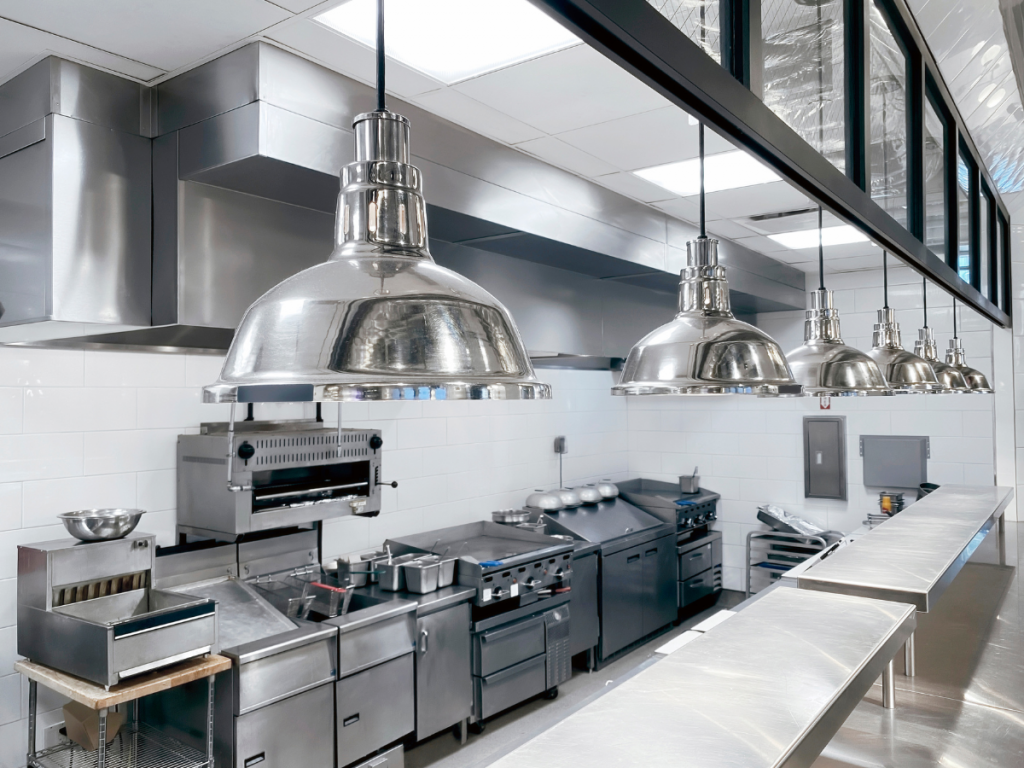 A picture of a commercial kitchen