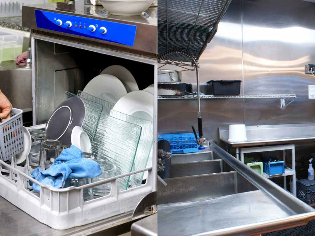 Kitchen Equipment Rental: A picture of dishwashing equipment