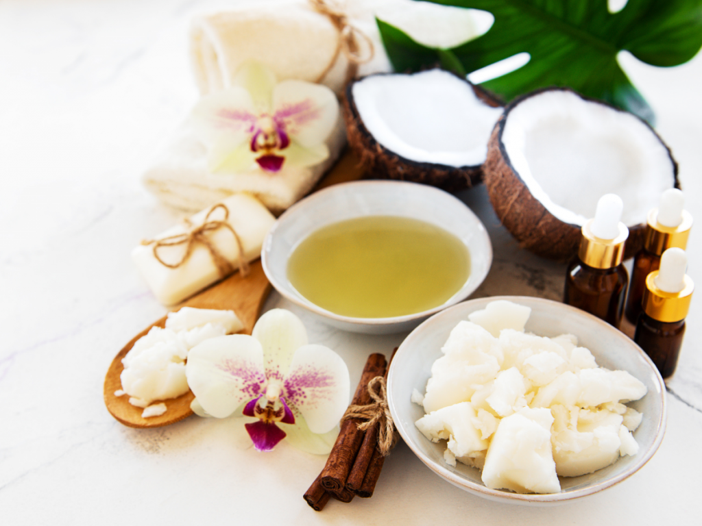 Bathroom spa essentials consisting of different aspects of nature